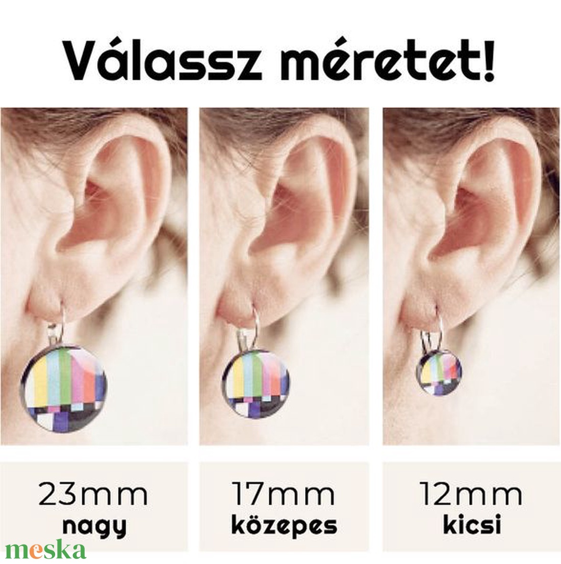 Földgömb nemesacél függő fülbevaló (3 méret) - ékszer - fülbevaló - lógó fülbevaló - Meska.hu