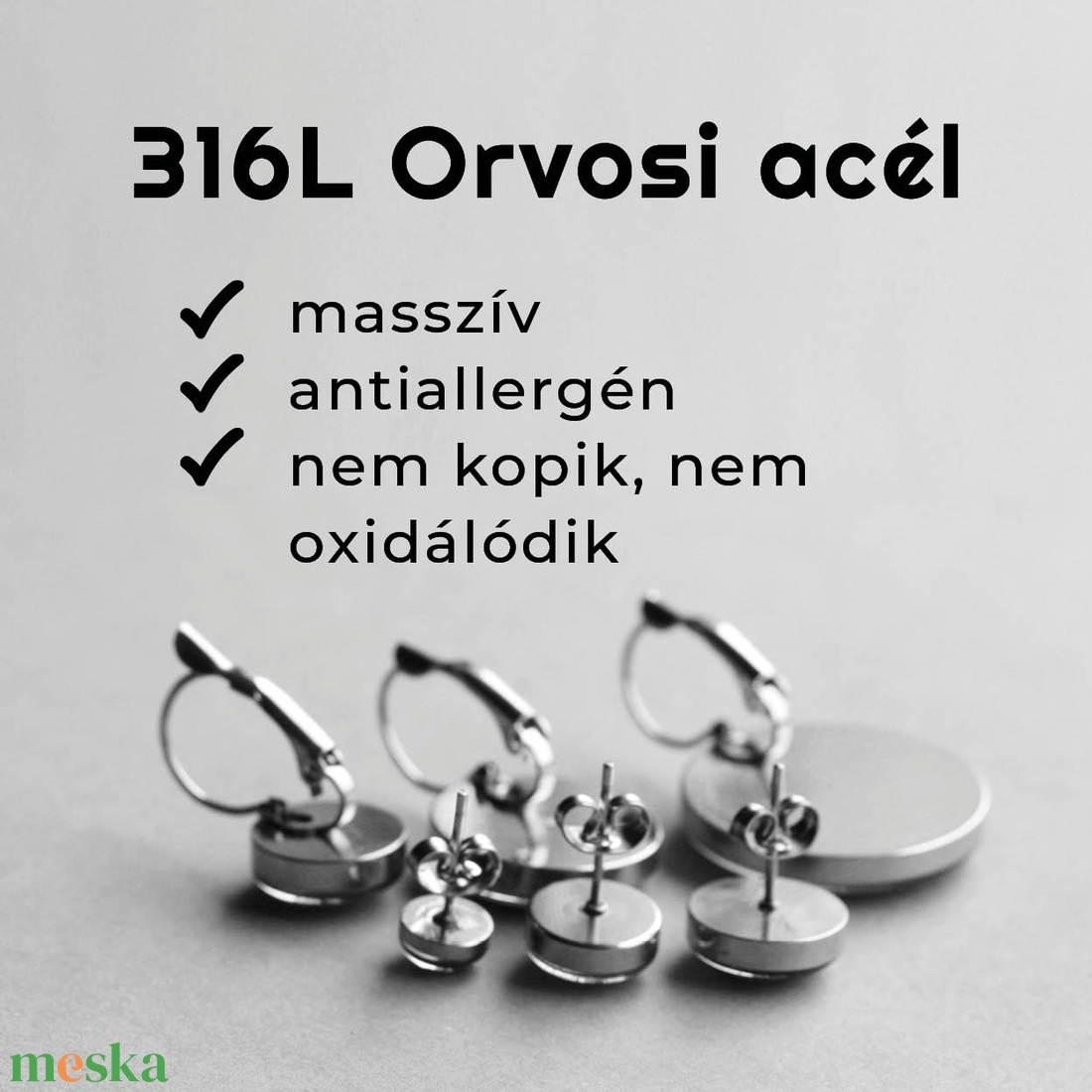 Telihold nemesacél fülbevaló (függő, 12 mm / 17 mm / 23 mm) - ékszer - fülbevaló - lógó fülbevaló - Meska.hu Telihold nemesacél fülbevaló (függő, 12 mm / 17 mm / 23 mm) - ékszer - fülbevaló - lógó fülbevaló - Meska.hu