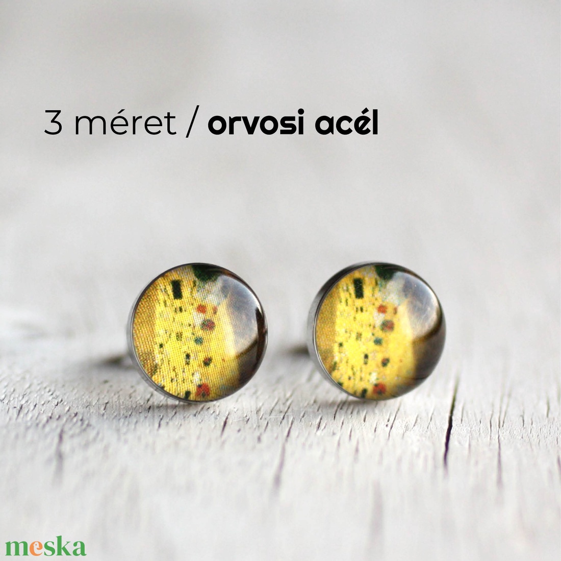 Csók orvosi acél beszúrós fülbevaló - ékszer - fülbevaló - pötty fülbevaló - Meska.hu Csók orvosi acél beszúrós fülbevaló - ékszer - fülbevaló - pötty fülbevaló - Meska.hu