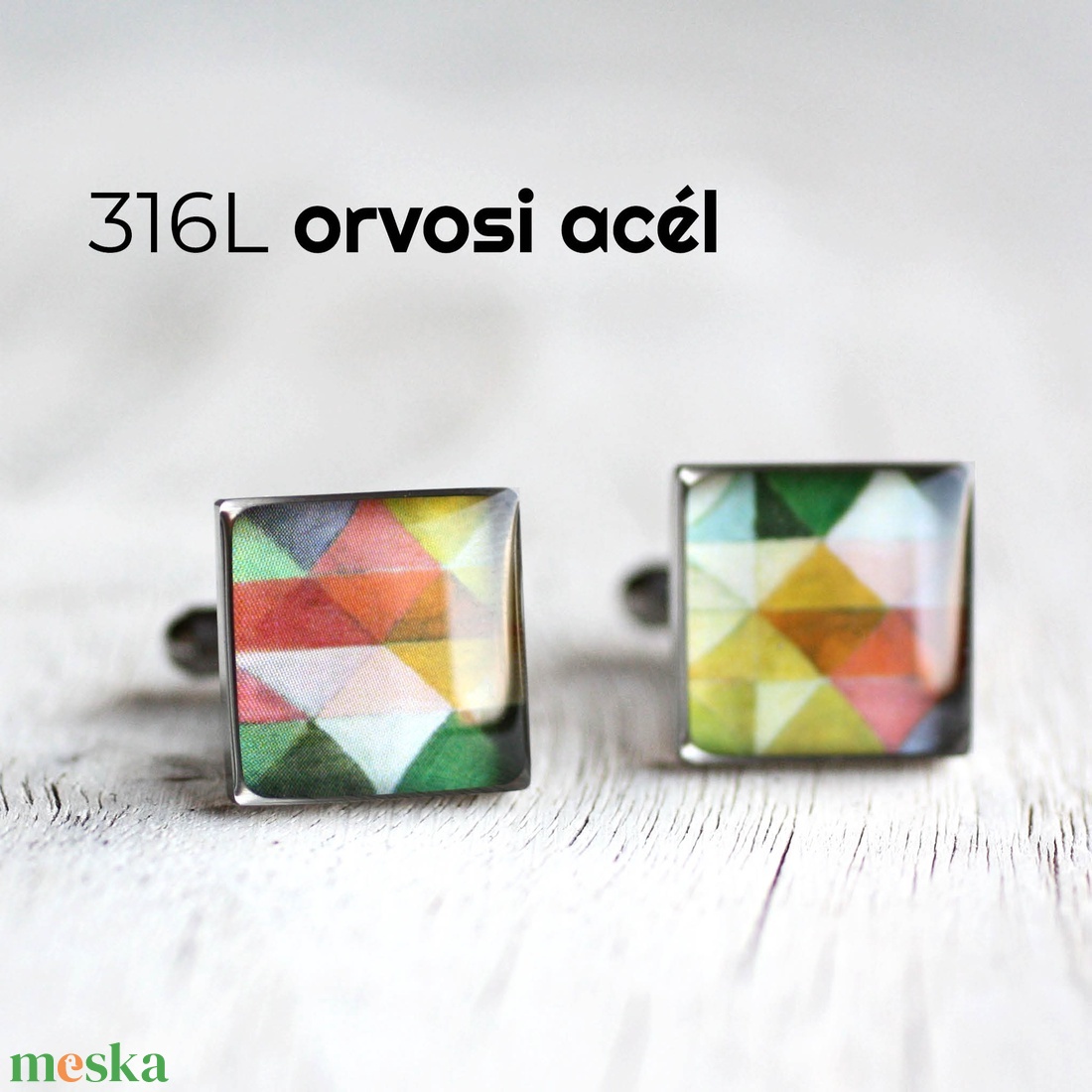 Macke nemesacél mandzsettagombok - ékszer - mandzsettagomb és nyakkendőtű - Meska.hu Macke nemesacél mandzsettagombok - ékszer - mandzsettagomb és nyakkendőtű - Meska.hu