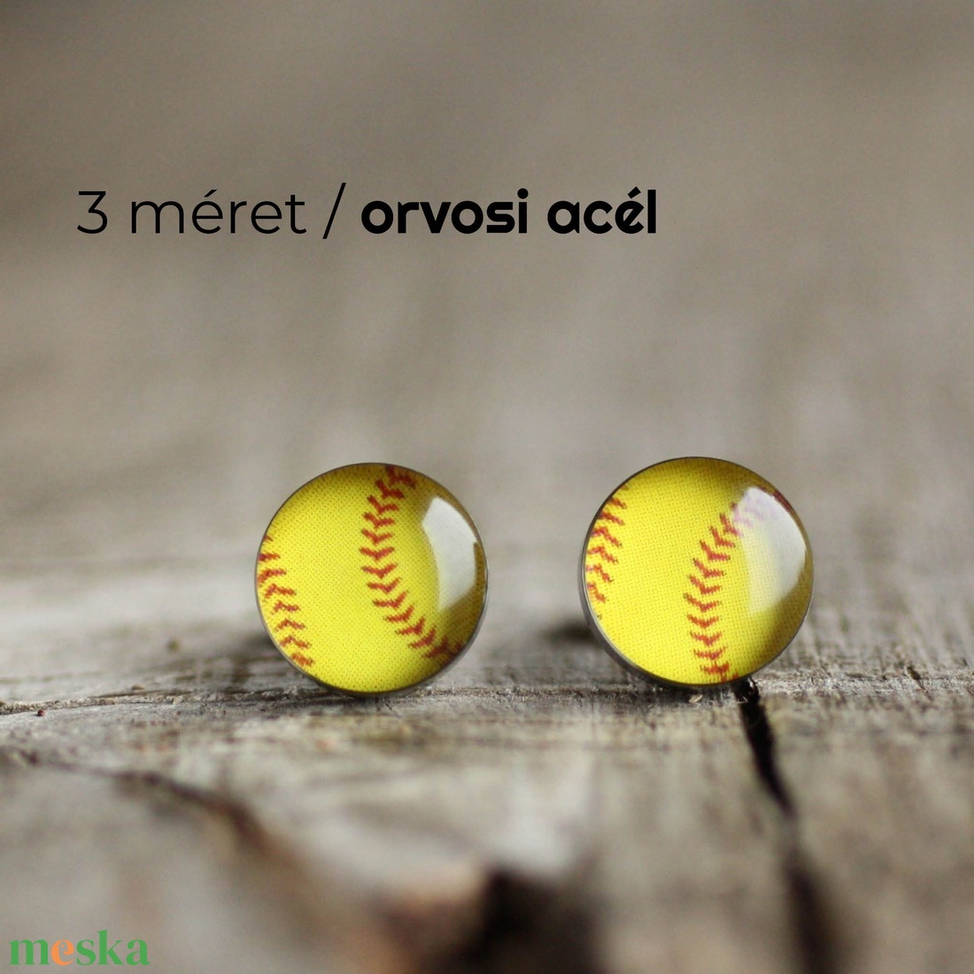 Softball orvosi acél beszúrós fülbevaló, 3 MÉRETBEN - ékszer - fülbevaló - pötty fülbevaló - Meska.hu Softball orvosi acél beszúrós fülbevaló, 3 MÉRETBEN - ékszer - fülbevaló - pötty fülbevaló - Meska.hu