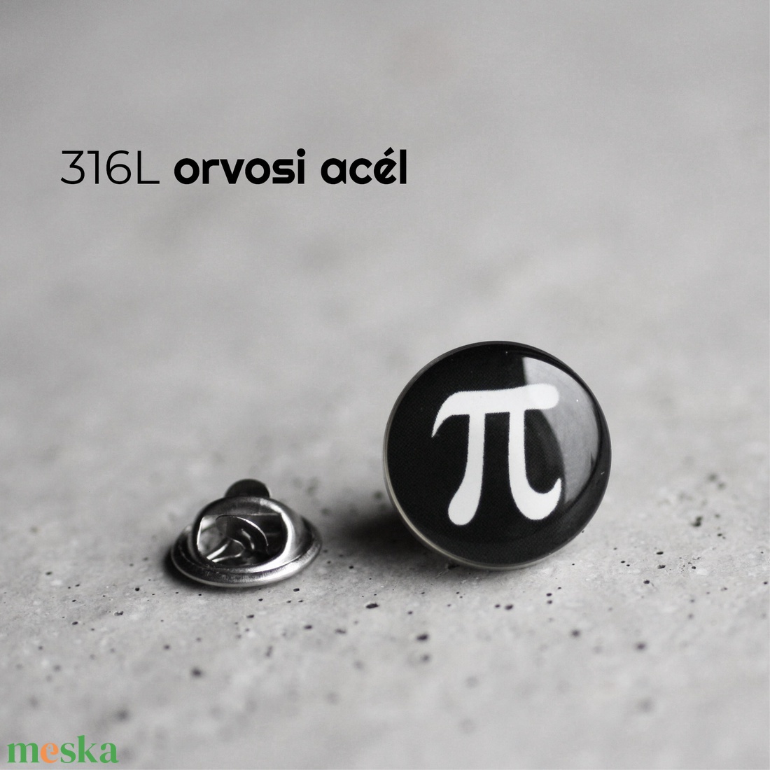 PI orvosi acél KITŰZŐ, HAJTÓKADÍSZ - ékszer - kitűző és bross - kitűző - Meska.hu PI orvosi acél KITŰZŐ, HAJTÓKADÍSZ - ékszer - kitűző és bross - kitűző - Meska.hu