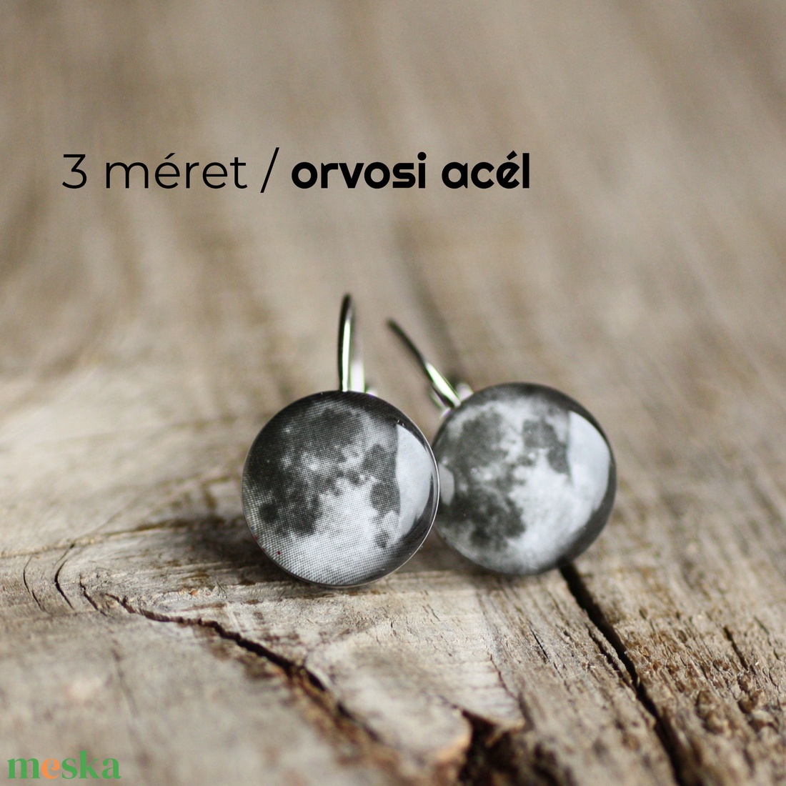 Telihold nemesacél fülbevaló (függő, 12 mm / 17 mm / 23 mm) - ékszer - fülbevaló - lógó fülbevaló - Meska.hu Telihold nemesacél fülbevaló (függő, 12 mm / 17 mm / 23 mm) - ékszer - fülbevaló - lógó fülbevaló - Meska.hu
