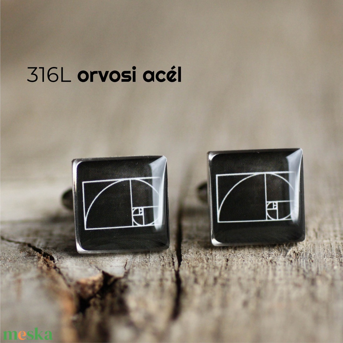 Aranymetszés nemesacél mandzsetta gombok, Fibonacci mandzsettagombok - ékszer - mandzsettagomb és nyakkendőtű - Meska.hu Aranymetszés nemesacél mandzsetta gombok, Fibonacci mandzsettagombok - ékszer - mandzsettagomb és nyakkendőtű - Meska.hu