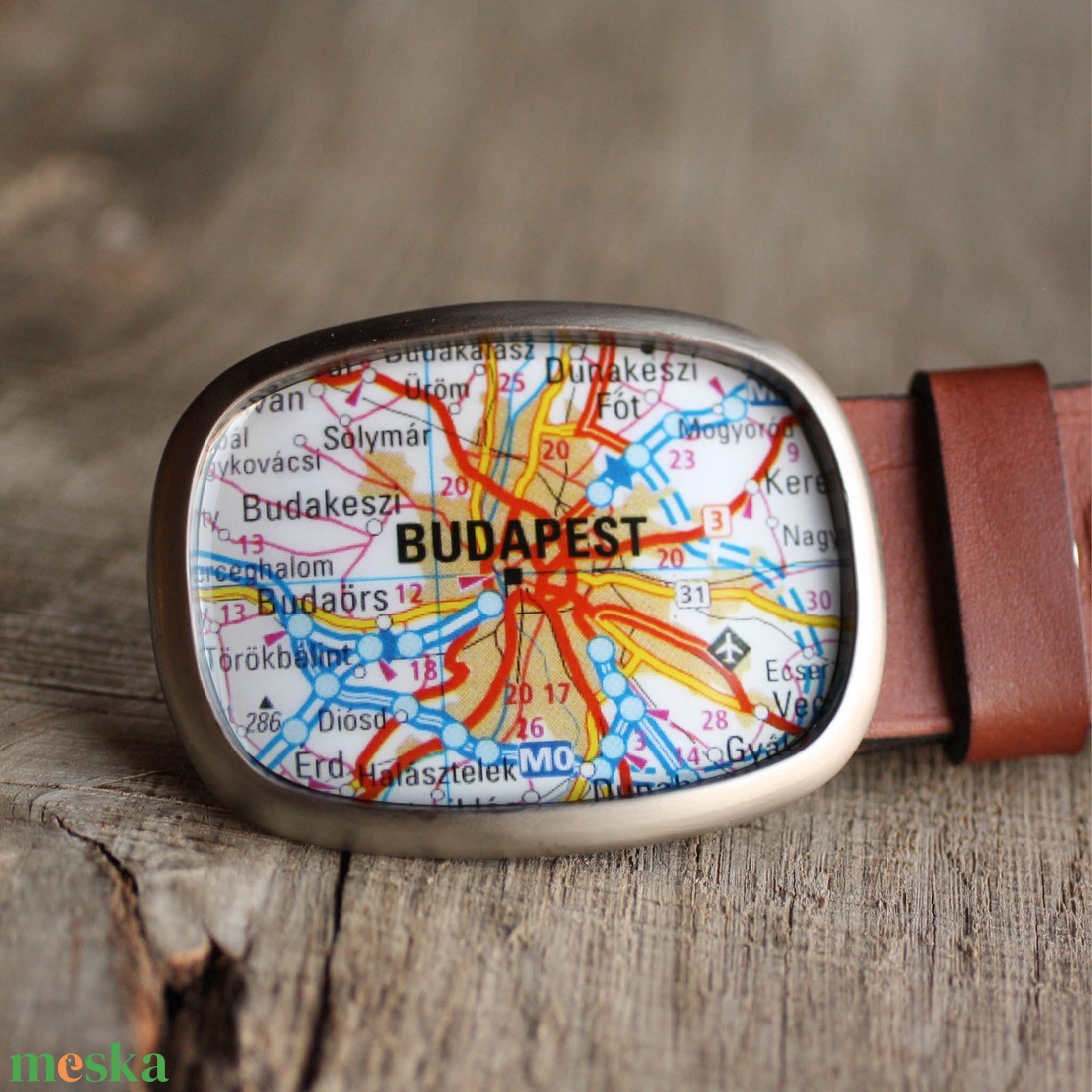 Budapest térkép ovális övcsat - ruha & divat - öv & övcsat - övcsat - Meska.hu