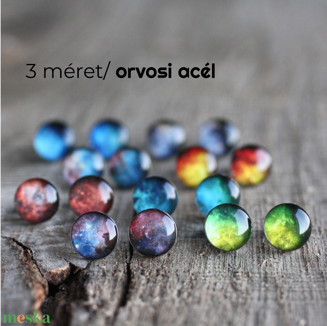 Színes világűr orvosi acél pötty fülbevalók (9 választási lehetőség) - ékszer - fülbevaló - pötty fülbevaló - Meska.hu Színes világűr orvosi acél pötty fülbevalók (9 választási lehetőség) - ékszer - fülbevaló - pötty fülbevaló - Meska.hu