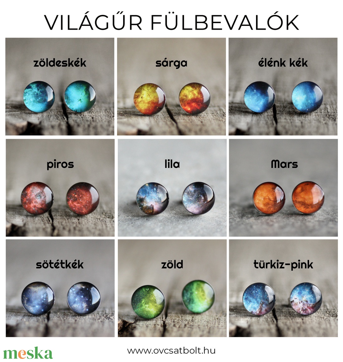 Színes világűr orvosi acél pötty fülbevalók (9 választási lehetőség) - ékszer - fülbevaló - pötty fülbevaló - Meska.hu Színes világűr orvosi acél pötty fülbevalók (9 választási lehetőség) - ékszer - fülbevaló - pötty fülbevaló - Meska.hu