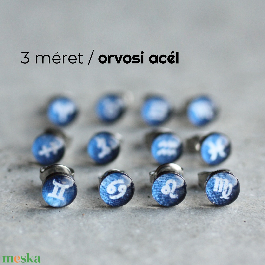 Csillagjegy orvosi acél beszúrós fülbevalók - ékszer - fülbevaló - pötty fülbevaló - Meska.hu Csillagjegy orvosi acél beszúrós fülbevalók - ékszer - fülbevaló - pötty fülbevaló - Meska.hu