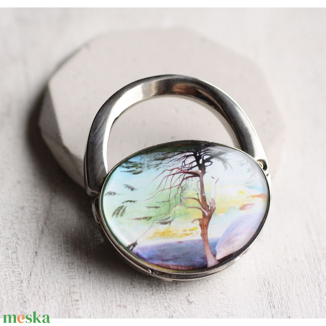 Magányos cédrus táskaakasztó, táskadísz - táska & tok - kulcstartó & táskadísz - táskaakasztó - Meska.hu