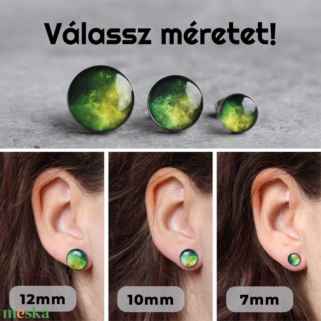 Bicikli nemesacél beszúrós fülbevaló , TÖBB SZÍN - ékszer - fülbevaló - pötty fülbevaló - Meska.hu