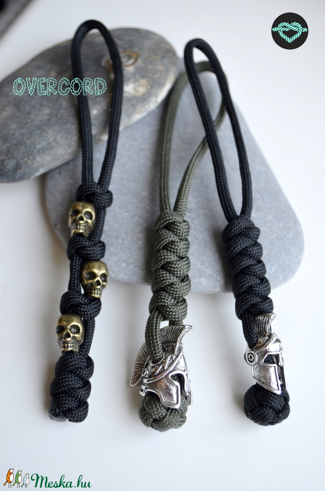 SPÁRTA pakk (3 db) paracord késdísz Rejtvenyajandek részére - táska & tok - kulcstartó & táskadísz - kulcstartó - Meska.hu