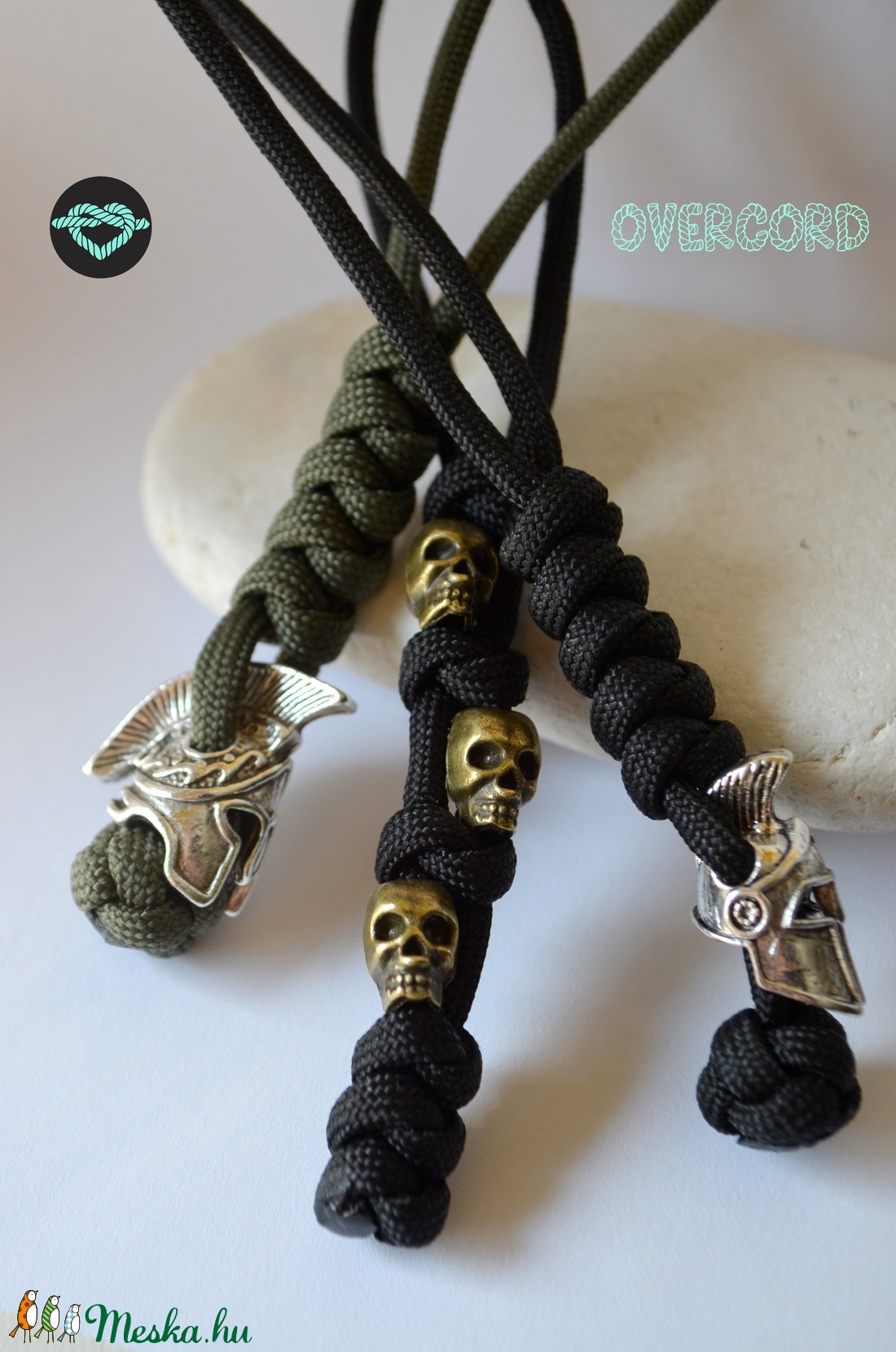 SPÁRTA pakk (3 db) paracord késdísz Rejtvenyajandek részére - táska & tok - kulcstartó & táskadísz - kulcstartó - Meska.hu