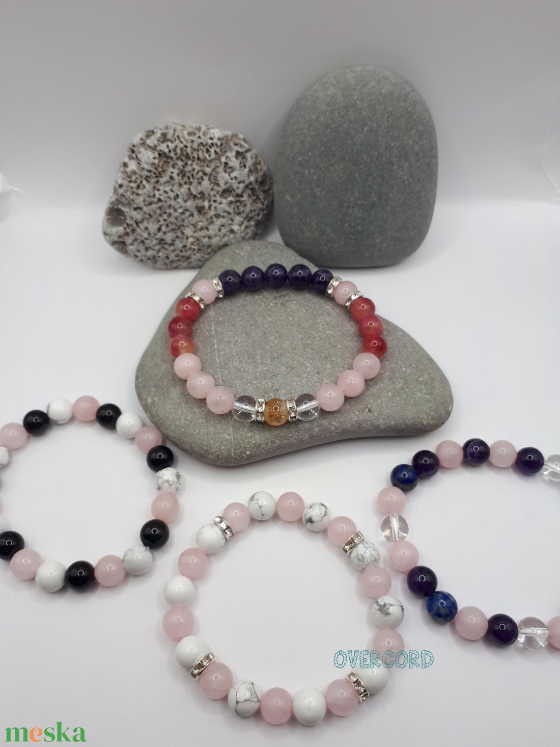 DETOX ásvány karkötő - ékszer - karkötő - gyöngyös karkötő - Meska.hu