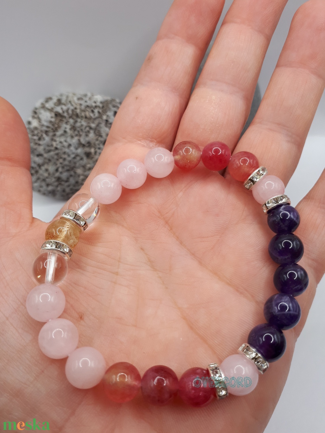 DETOX ásvány karkötő - ékszer - karkötő - gyöngyös karkötő - Meska.hu