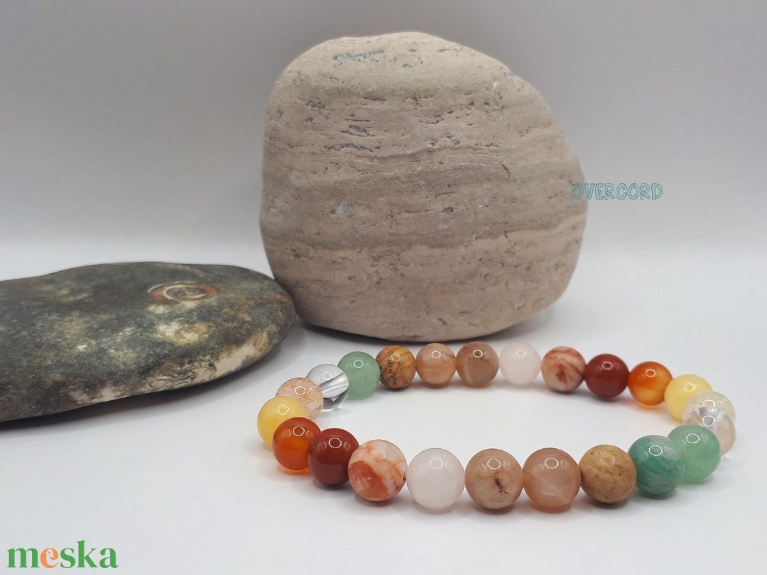 AUTUMN ásvány karkötő - ékszer - karkötő - gyöngyös karkötő - Meska.hu