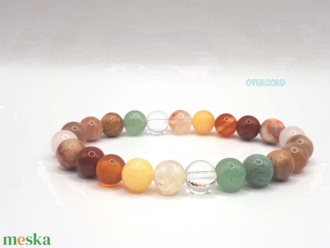 AUTUMN ásvány karkötő - ékszer - karkötő - gyöngyös karkötő - Meska.hu