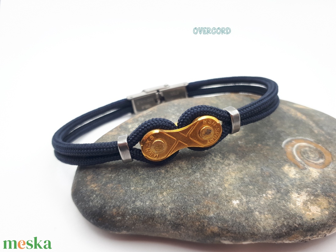 LÁNC (arany) paracord karkötő - ékszer - karkötő - karperec - Meska.hu