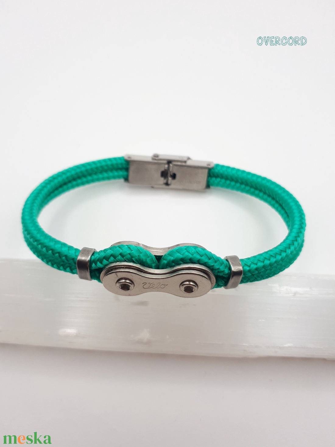 LÁNC (türkizzöld) paracord karkötő - ékszer - karkötő - karperec - Meska.hu
