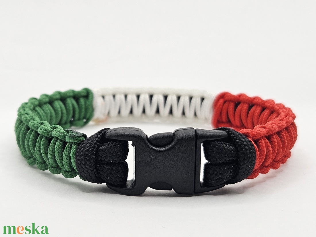 TRIKOLOR (magyar) paracord karkötő - ékszer - karkötő - fonott karkötő - Meska.hu