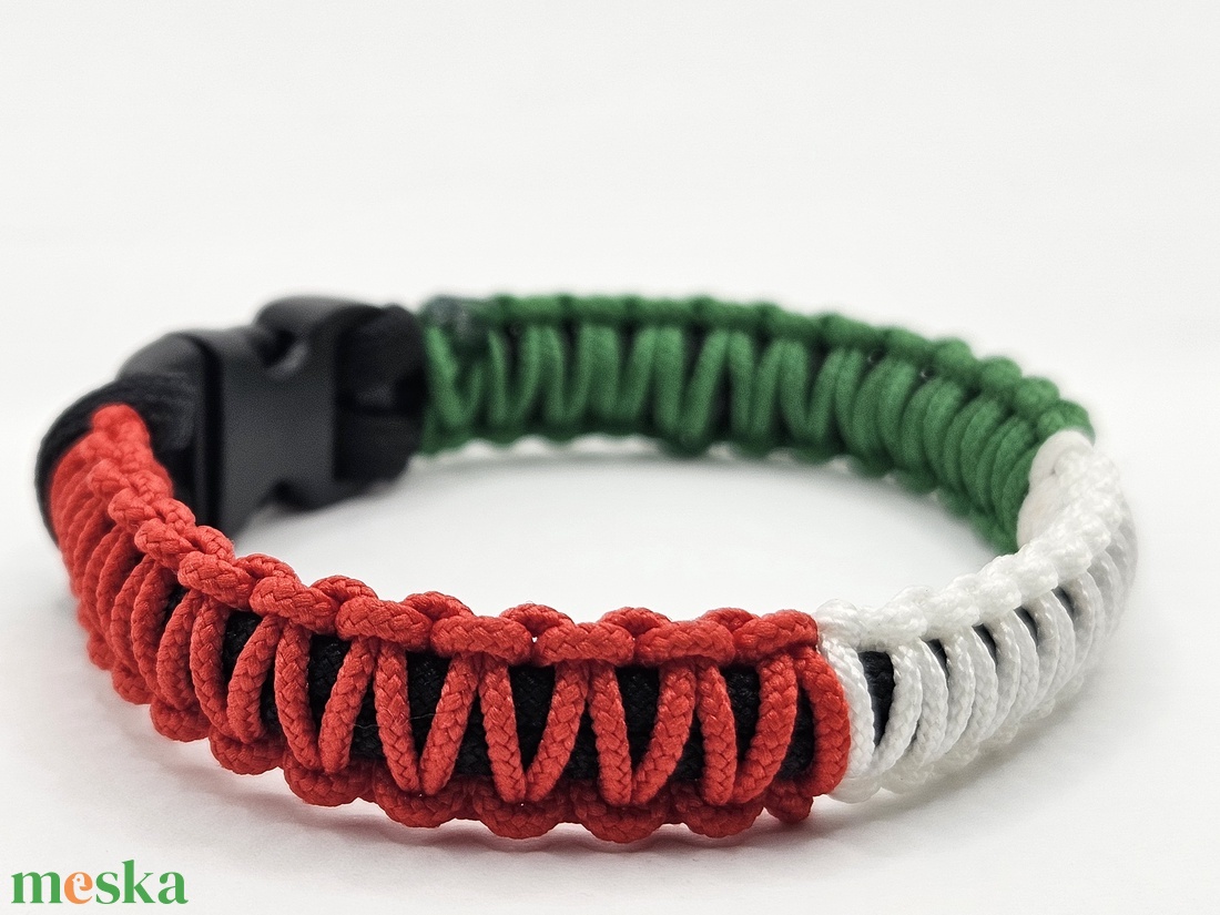 TRIKOLOR (magyar) paracord karkötő - ékszer - karkötő - fonott karkötő - Meska.hu