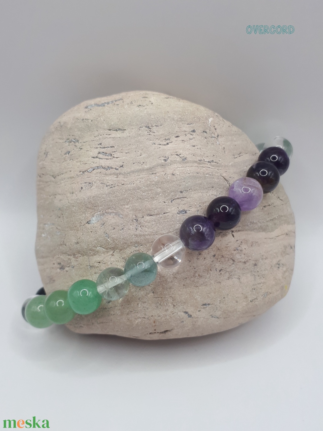 VÉDELEM ásvány karkötő - ékszer - karkötő - gyöngyös karkötő - Meska.hu