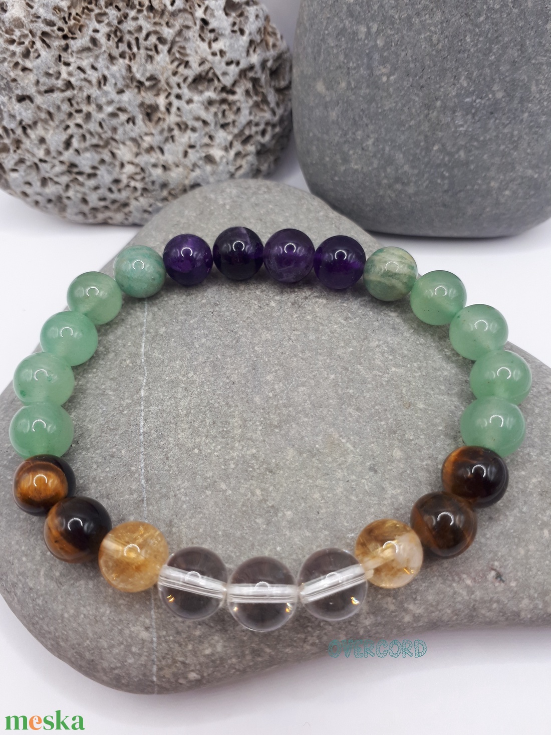 GAZDAGSÁG ásvány karkötő - ékszer - karkötő - gyöngyös karkötő - Meska.hu