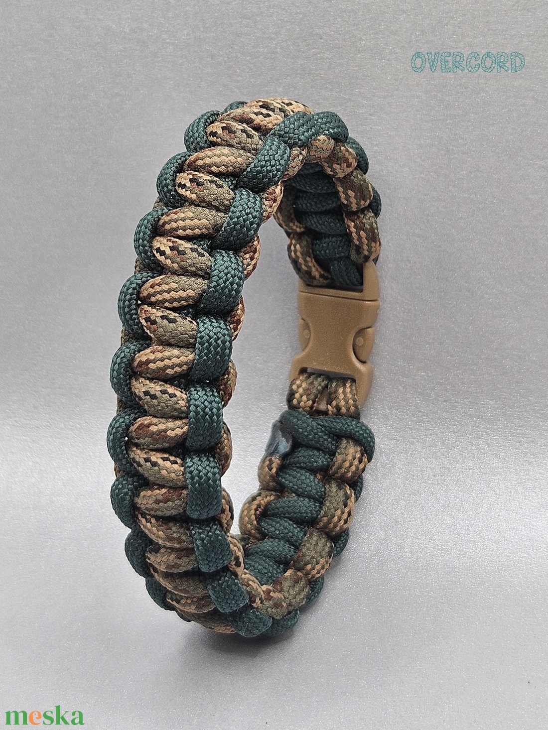 ZÖLD TEREP paracord karkötő - ékszer - karkötő - fonott karkötő - Meska.hu
