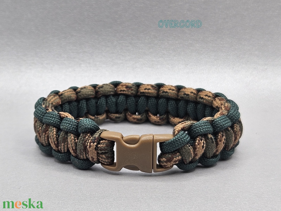 ZÖLD TEREP paracord karkötő - ékszer - karkötő - fonott karkötő - Meska.hu