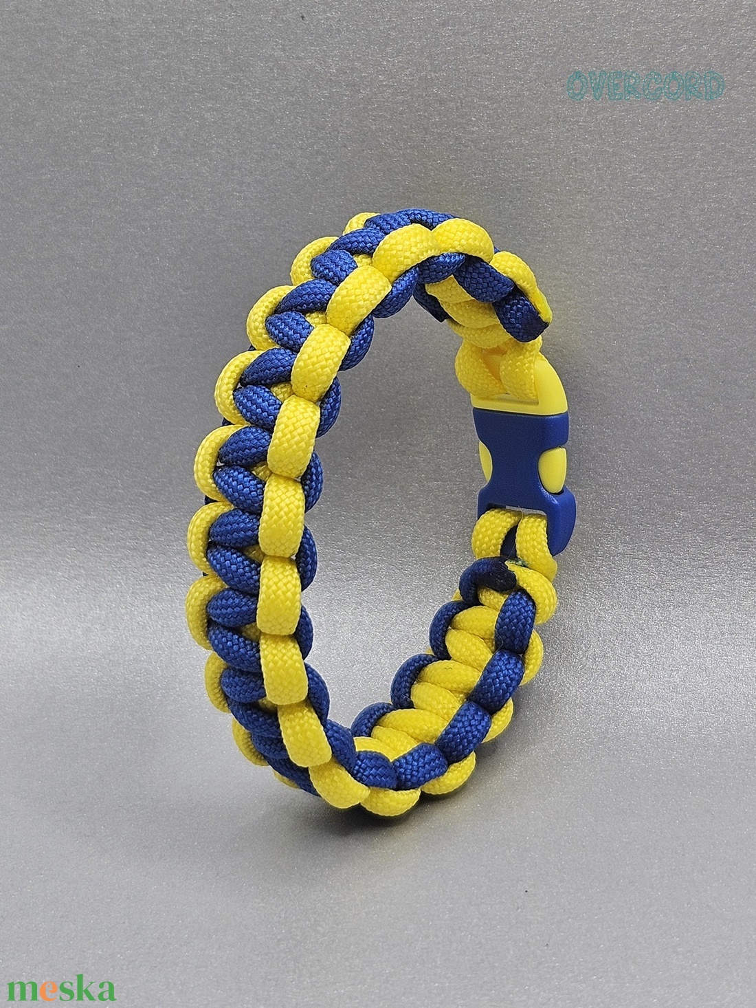 KÉK-SÁRGA paracord karkötő - ékszer - karkötő - fonott karkötő - Meska.hu