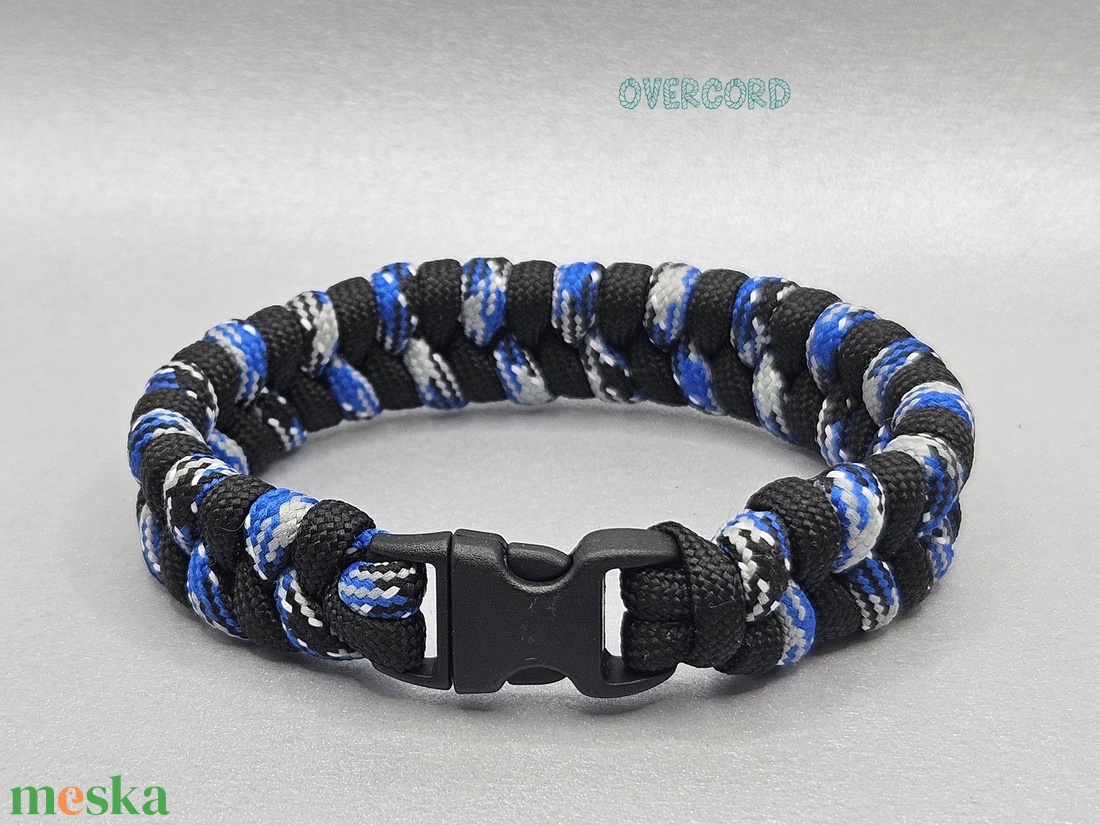 KÉK-FEKETE (fishtail) paracord karkötő - ékszer - karkötő - fonott karkötő - Meska.hu KÉK-FEKETE (fishtail) paracord karkötő - ékszer - karkötő - fonott karkötő - Meska.hu
