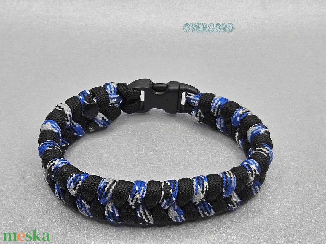 KÉK-FEKETE (fishtail) paracord karkötő - ékszer - karkötő - fonott karkötő - Meska.hu KÉK-FEKETE (fishtail) paracord karkötő - ékszer - karkötő - fonott karkötő - Meska.hu