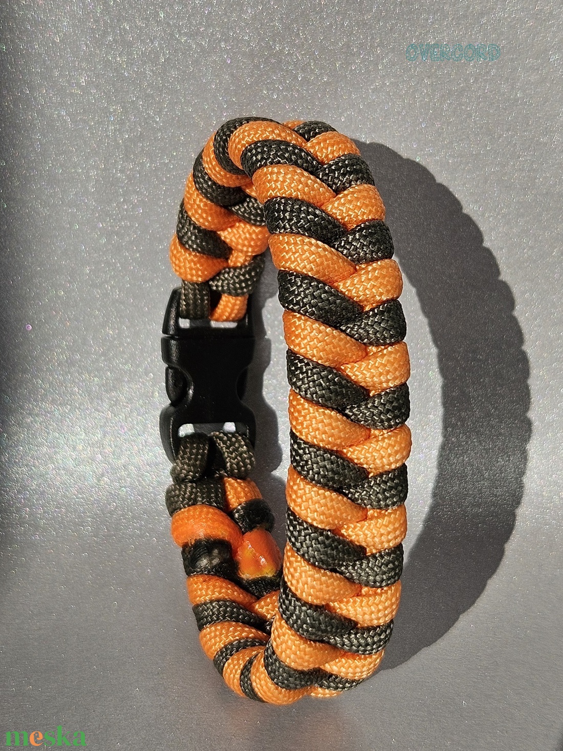 NARANCS-BARNA (fishtail) paracord karkötő - ékszer - karkötő - fonott karkötő - Meska.hu