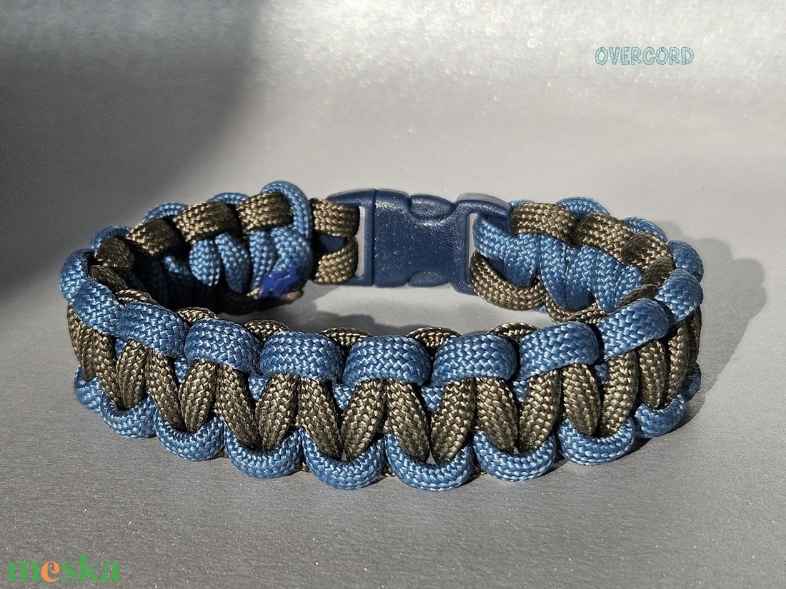 ACÉL és FA paracord karkötő - ékszer - karkötő - fonott karkötő - Meska.hu
