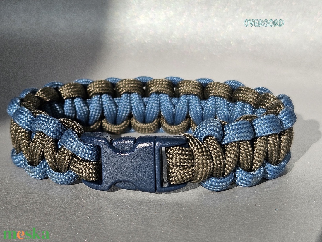 ACÉL és FA paracord karkötő - ékszer - karkötő - fonott karkötő - Meska.hu