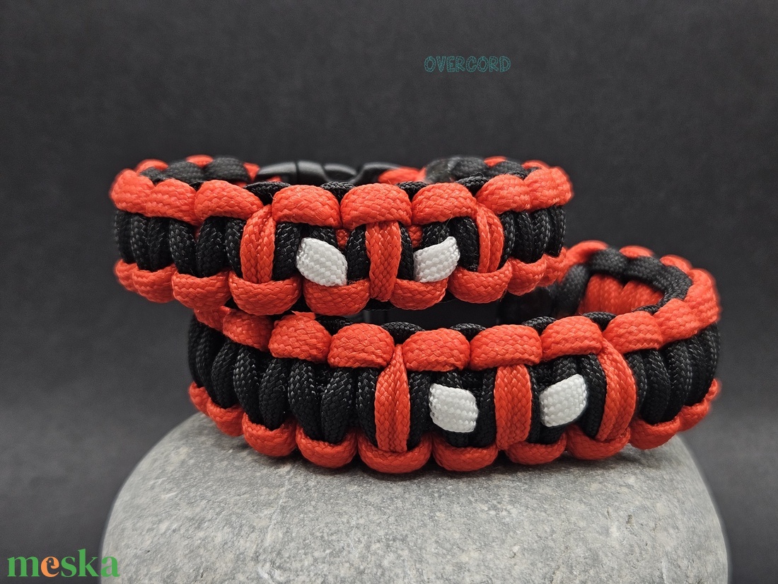 Apa-fia DEADPOOL paracord karkötő páros - ékszer - karkötő - fonott karkötő - Meska.hu