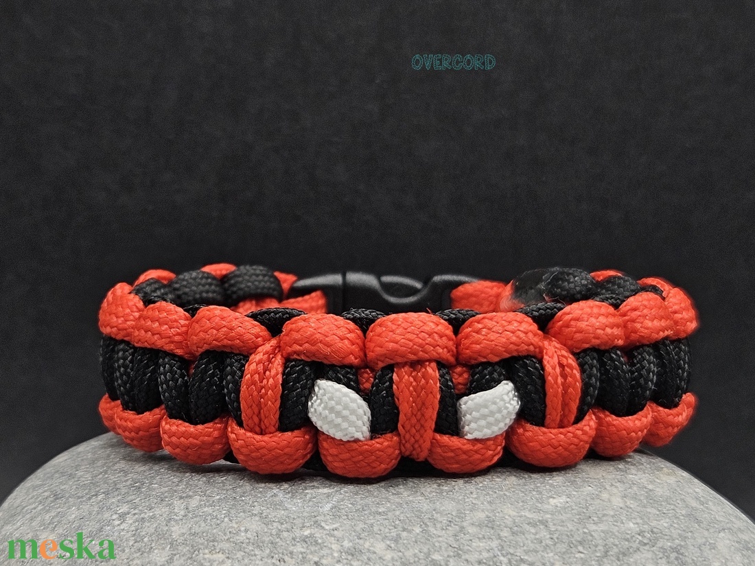 DEADPOOL SLIM paracord karkötő - ékszer - karkötő - fonott karkötő - Meska.hu
