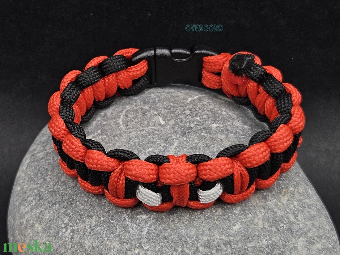 DEADPOOL SLIM paracord karkötő - ékszer - karkötő - fonott karkötő - Meska.hu