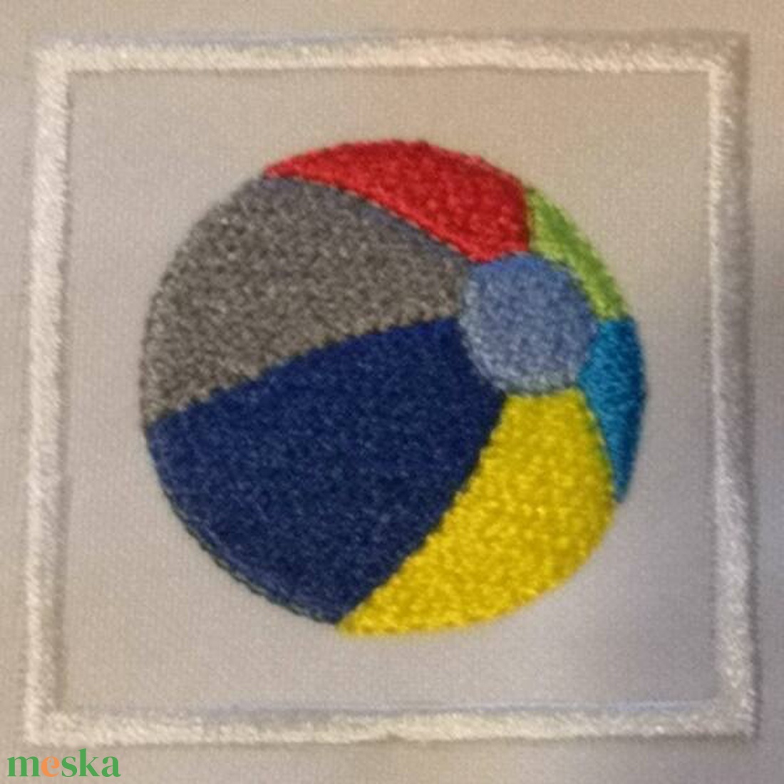 Strandlabda felvarrható, hímzett ovis jel több méretben - játék & sport - ovis felszerelés - óvodai jelek - Meska.hu