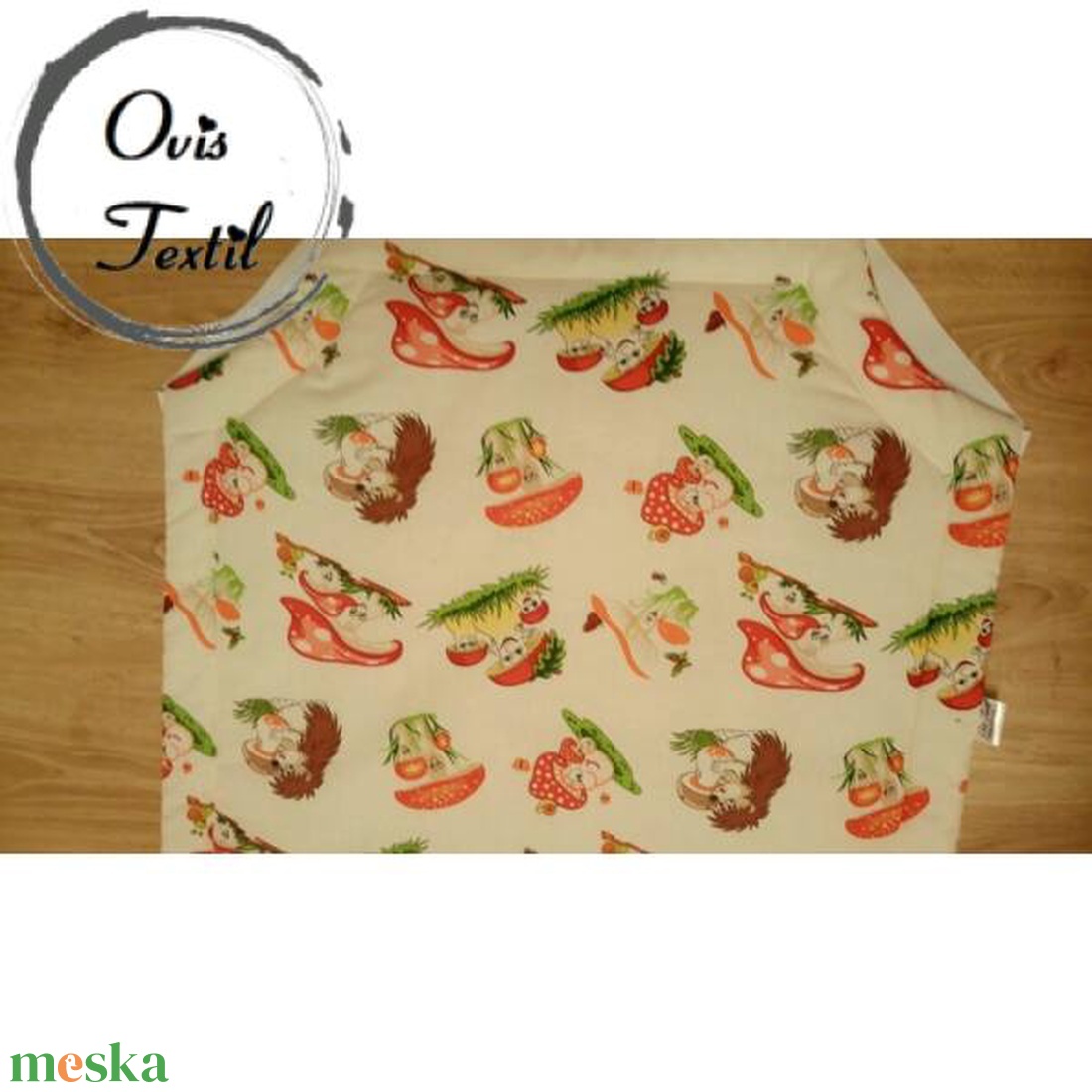 Bélelt lepedő gombás-sünis  - játék & sport - ovis felszerelés - ovis lepedő - Meska.hu