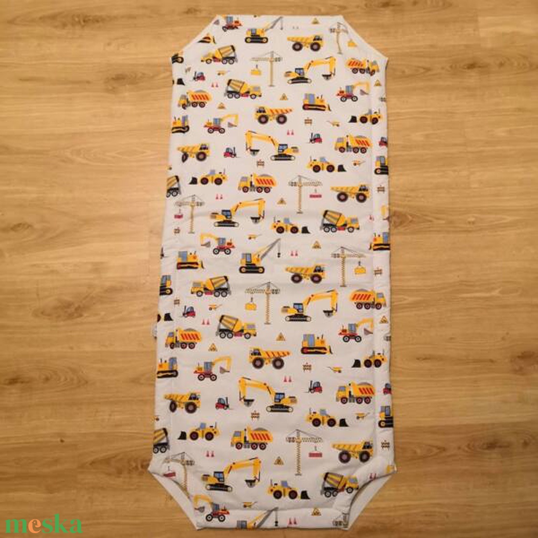 Bélelt lepedő - sárga munkagépes - játék & sport - ovis felszerelés - ovis lepedő - Meska.hu