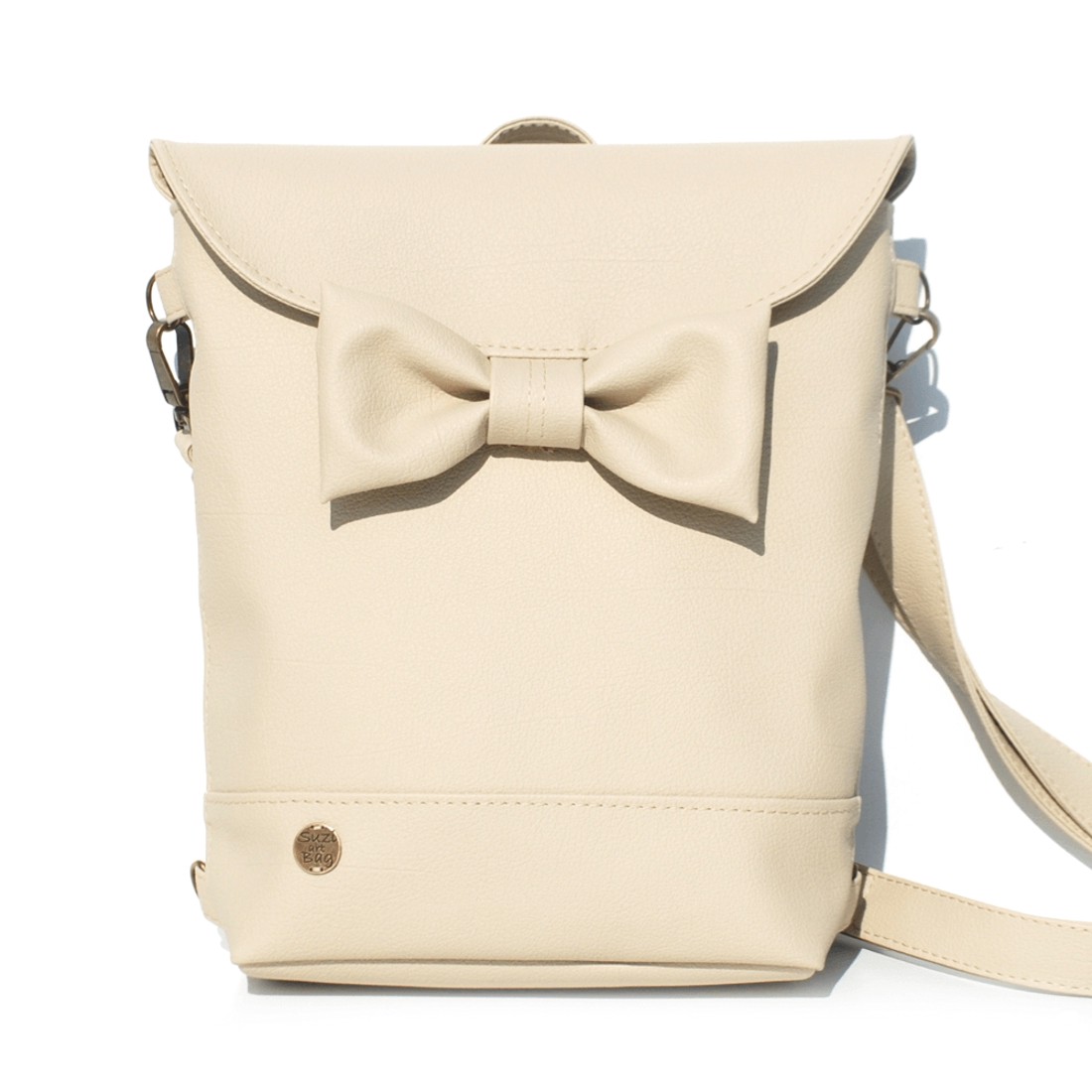 SuziartBag Beige masnis 2in1 hátizsák - táska & tok - kézitáska & válltáska - válltáska - Meska.hu SuziartBag Beige masnis 2in1 hátizsák - táska & tok - kézitáska & válltáska - válltáska - Meska.hu