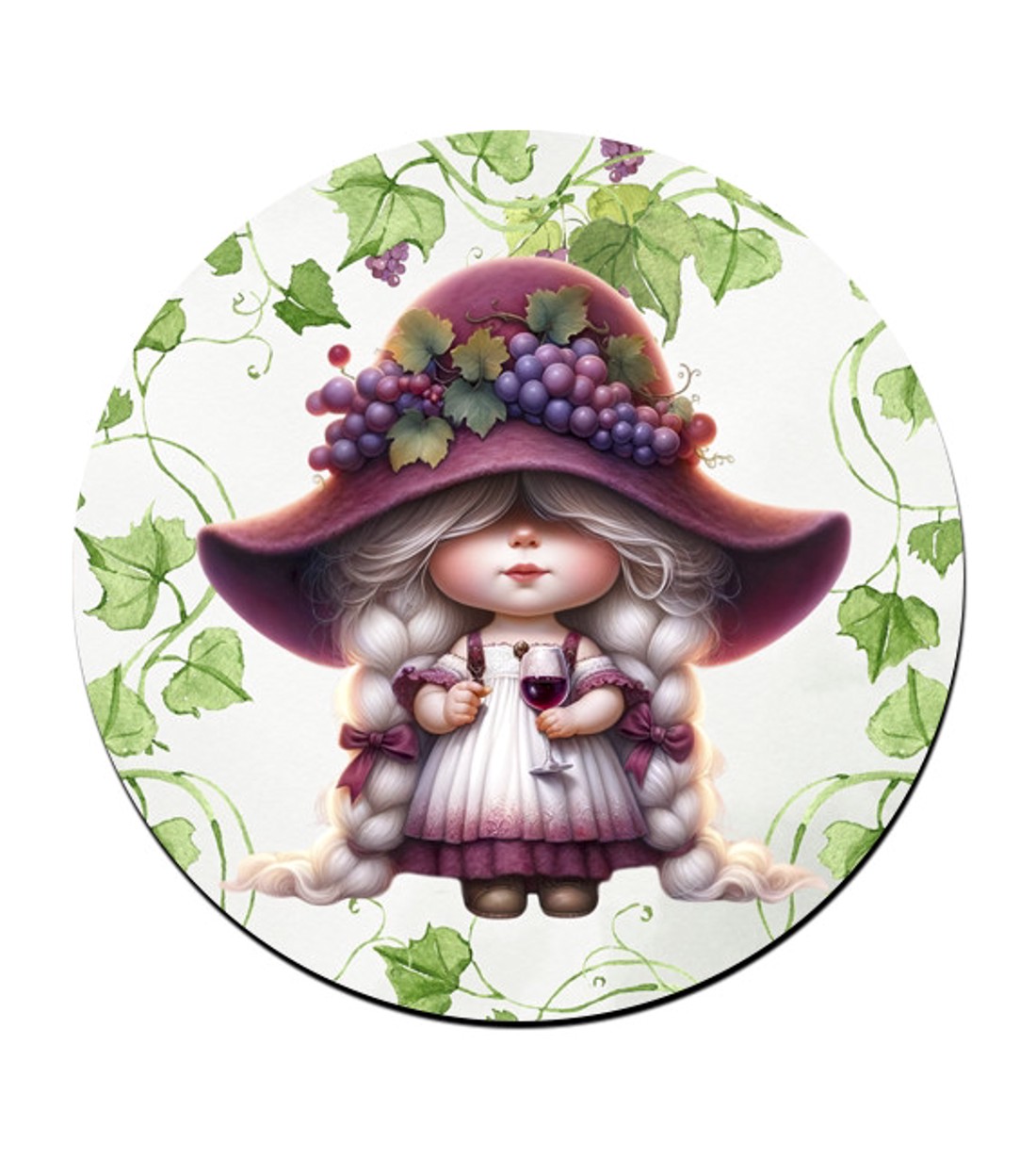 Szépséges borász manó lány mintás bögre alátét -  - Meska.hu
