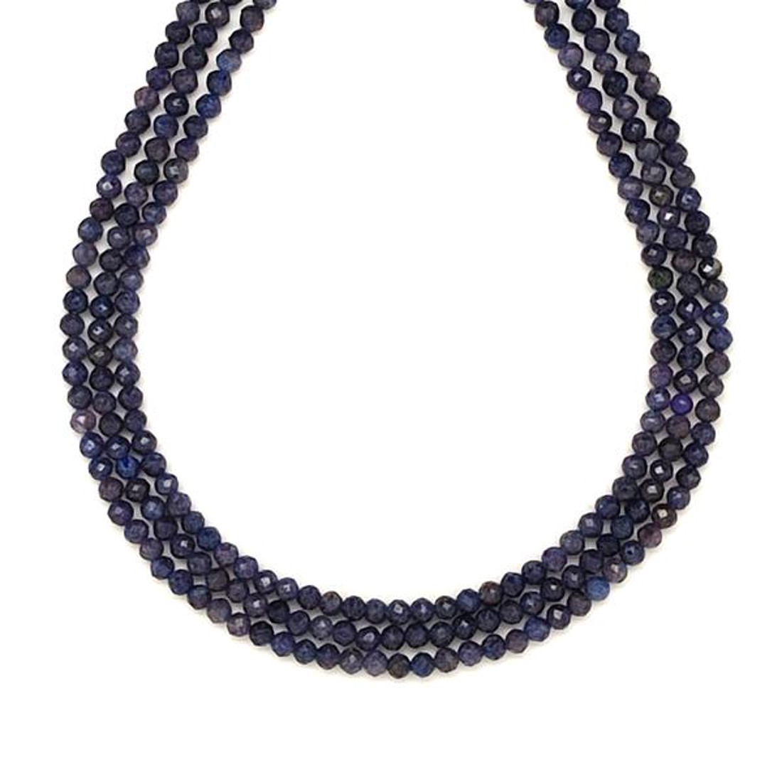 Zafír fazettált golyó 2-3mm  ékszerkészítő alapanyag (füzér) - kellékek & szerszámok - ásvány alapanyag - ásványfüzér - Meska.hu