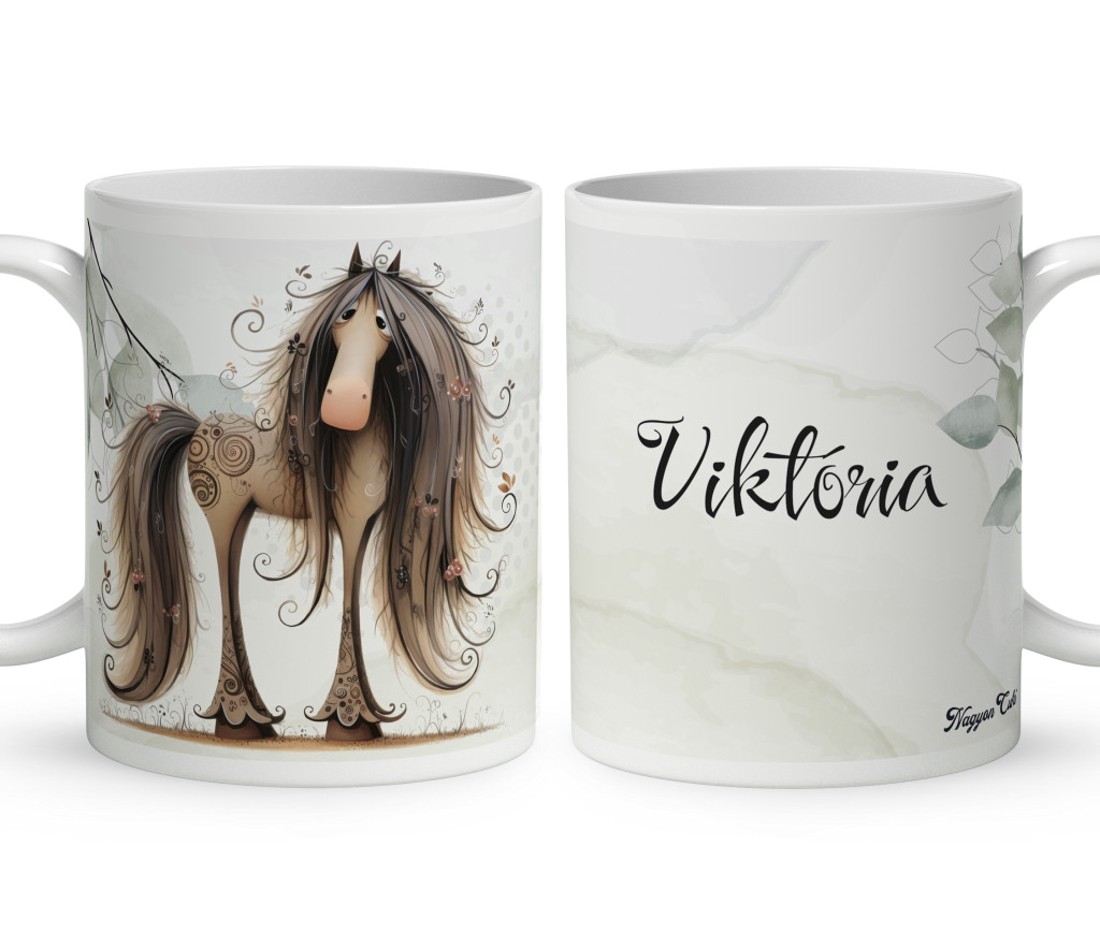 Névvel kérhető - Furi, de cuki lovas mintás bögre - otthon & életmód - konyhafelszerelés, tálalás - tálalás - bögre & csésze - Meska.hu