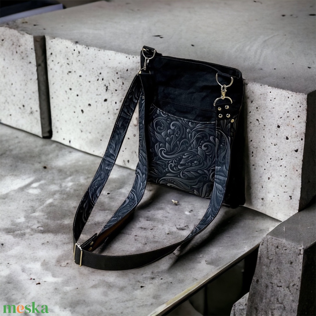 Kecses, elegáns, kényelmes, impregnált es vízálló vászon válltáska - táska & tok - kézitáska & válltáska - kézitáska - Meska.hu