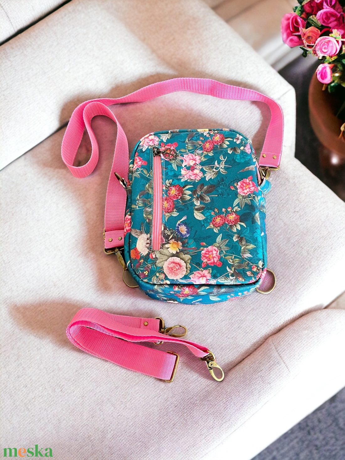 4 funkciós variálható csodás virágmintával - táska & tok - variálható táska - Meska.hu