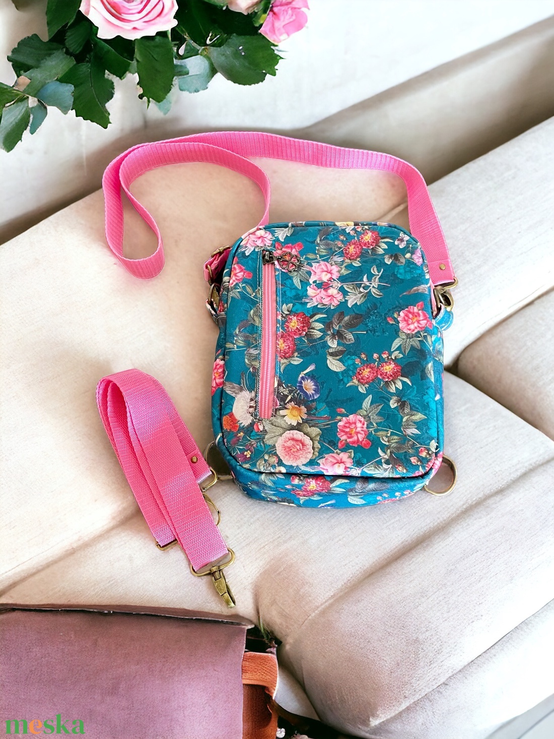 4 funkciós variálható csodás virágmintával - táska & tok - variálható táska - Meska.hu