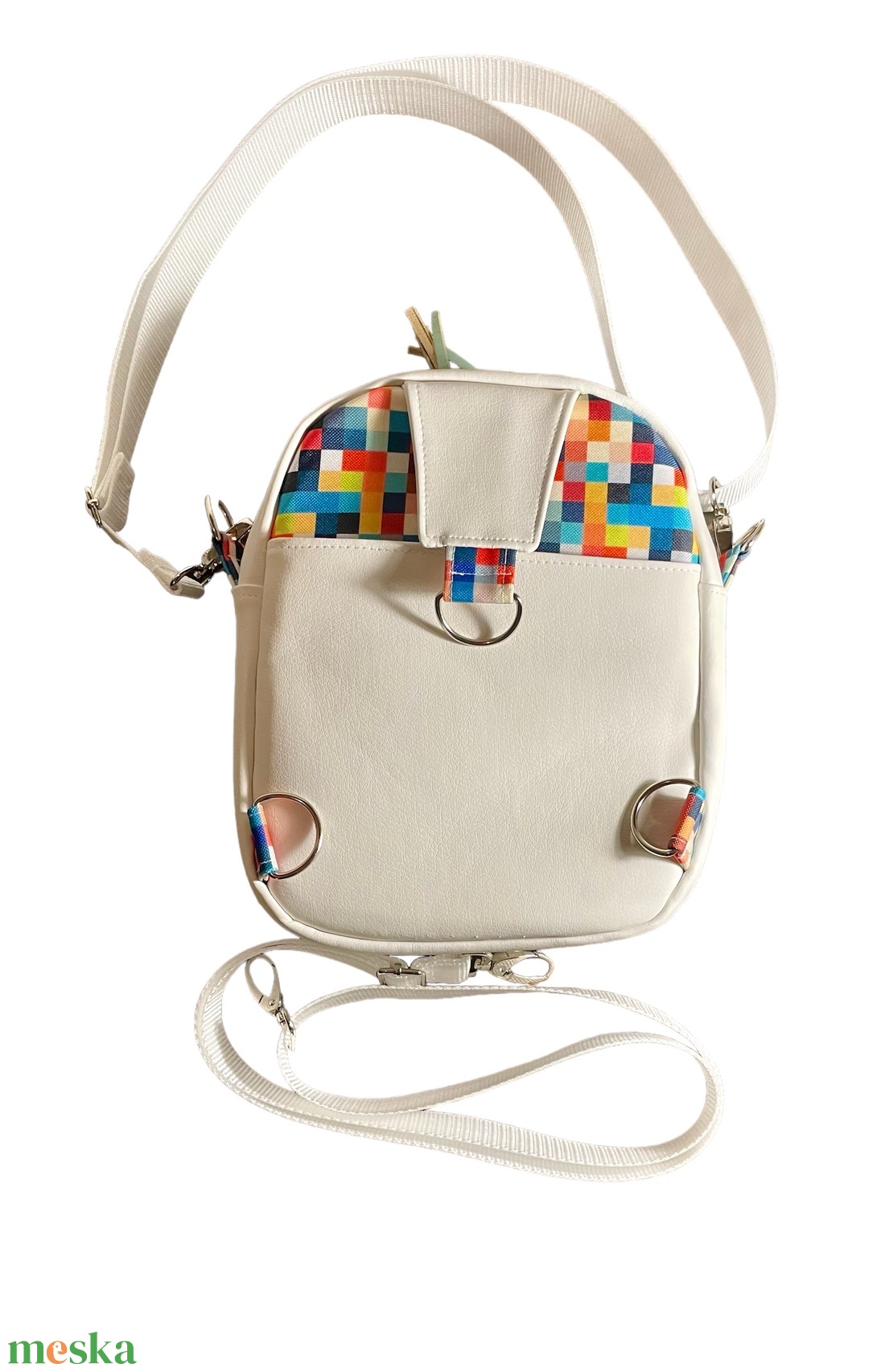 4 funkciós variálható színes kockás mintával - táska & tok - variálható táska - Meska.hu