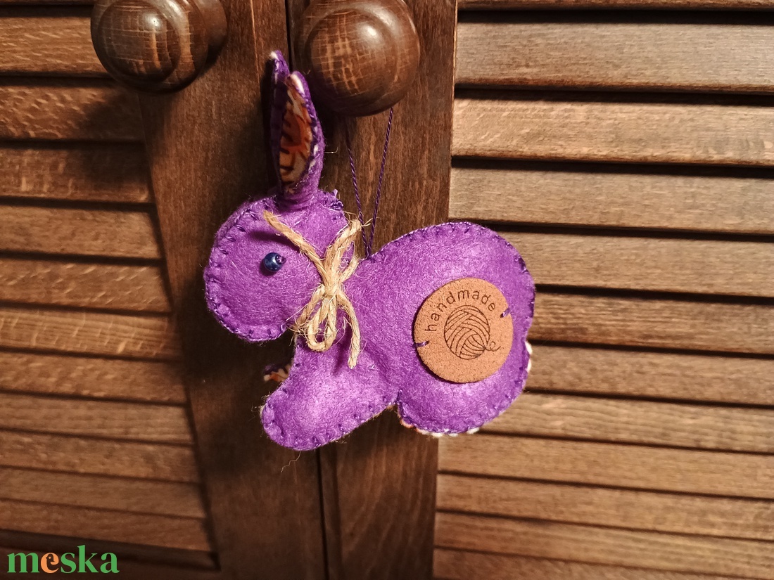 Őszi nyúl madarakkal - otthon & életmód - dekoráció - fali és függő dekoráció - függődísz - Meska.hu