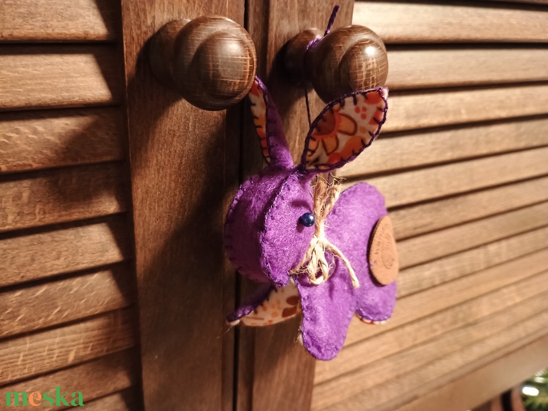 Őszi nyúl madarakkal - otthon & életmód - dekoráció - fali és függő dekoráció - függődísz - Meska.hu